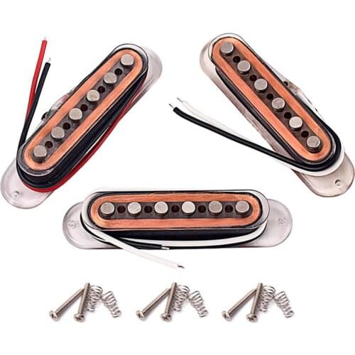 3Pcs 48/50/52mm High Temperature Resistance Transparent 6 Strings Professional Single Coil Pickups Guitar Accessories