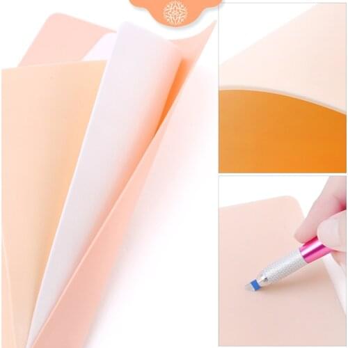 5Pcs Soft Silicone Tattoo Skin Practice Double Sides Blank Beginner Practice Skin Eyebrows Microblading Tattoo Supplies Tool