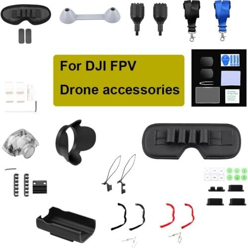 Drone Accessory for DJI FPV Combo Lens Tempered Film/Antenna Storage Eye Pad For DJI FPV Goggles v2 Dust Plug Replacement Parts