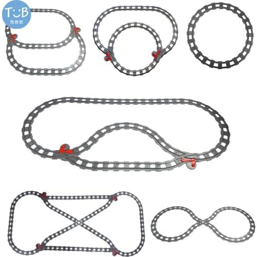 Big Building Blocks Toys Train Track Set Accessories DIY Track high-tech electic Brick Education Baby Toys Children Baby Gift