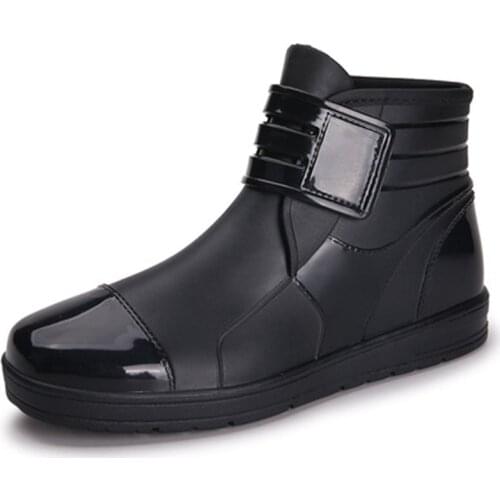 Fly Fishing Boots Men Fashion Waterproof Hunting Non-Slip Upstream Rocky Water Shoes Short Tube Rain Boot Outdoor Wear-Resistant