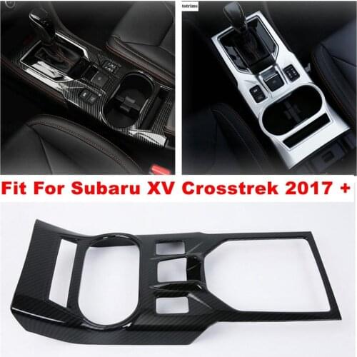 Center Control Stalls Gear Box Shift Panel Decoration Cover Trim Fit For Subaru XV Crosstrek 2017 - 2021 Interior Refit Kit