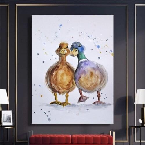 Home Decoration Cute Duck Cartoon Funny Canvas HD Gift Prints Poster Painting Living Room Wall Art Modular Picture No Framework