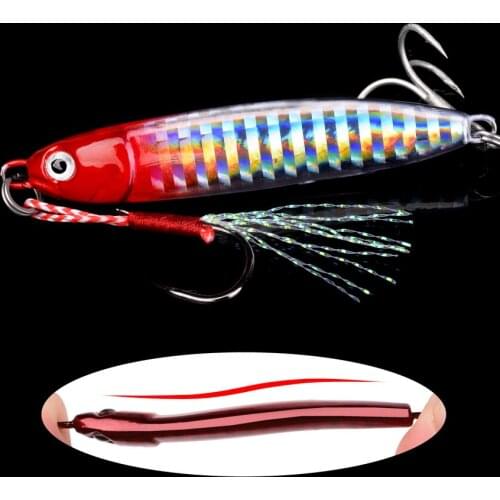 1PC Fish Jig Fishing Lure 15G 20G 30G Slow Jigs Metal Sinking Fishing Lures Bait Spoon Artificial Hard Winter Ice Jigging Hooks