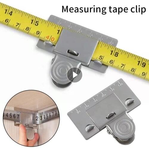 Measuring Tape Clip Stainless Steel Woodworking Convenient Measure Precise Locate Tool Decoration Accessories Measurement Tools