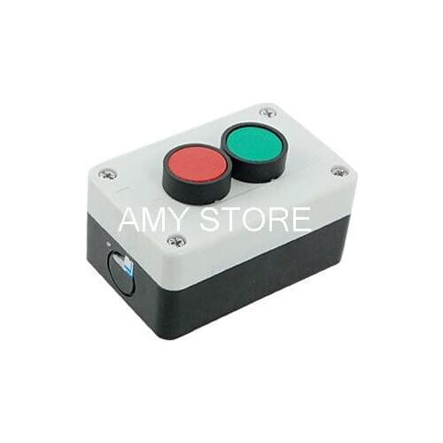 Round Momentary Spring Returned 1NC Normally Closed Red 1NO Normally Open Green Push Button Switch Station