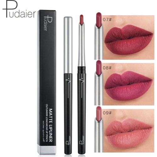 Lips Make up Matte Lip Liner Pencil Perfect Lip Shape Makeup Matt Lipstick Pen Waterproof Silky Lipliner Mate Batom Tint Lipbalm