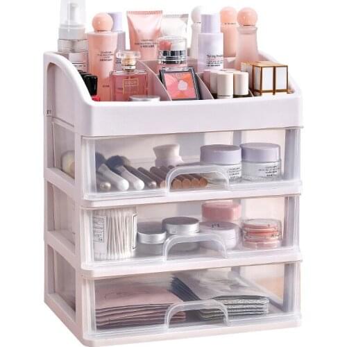 Multilayer Drawer Storage Box Dustproof Jewelry Makeup Organizer Clear Desktop Display Box for DIY Tools Stationery JA55
