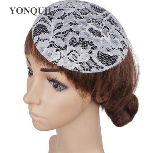Fashion Lace Fascinator Base 15 CM Size For Women Bride Wedding Chapeau DIY Hair Accessories Ladies Party Headwear Handmade