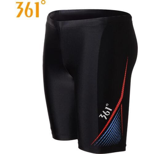 361 Mens Five-point Boxer Trunks Professional Swimming Trunks Sports Quick Drying Swimming Pants Breathable Athletic Swim Short