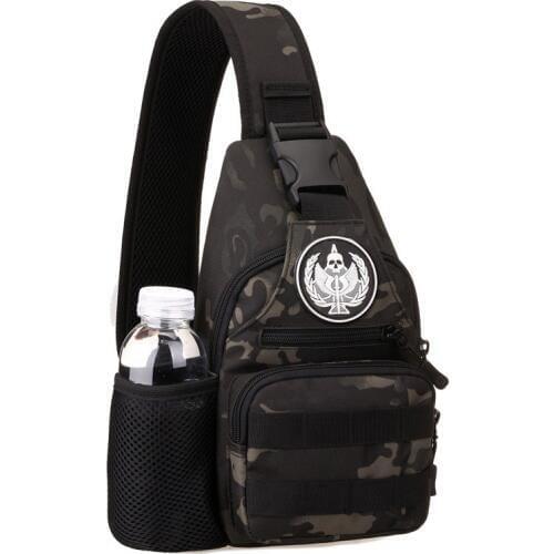 Nylon Tactical Men Chest Pack Single Shoulder Bags USB Charging Chest Bag Crossbody Bags Male Anti Theft Single Strap Back Bag