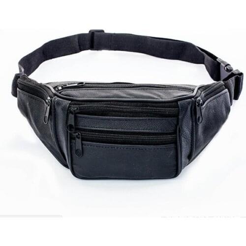 2021 New Hot Style Men Leather Casual Fanny Pack Waist Belt Bag Purse Hip Pouch Travel Sports Waist Packs