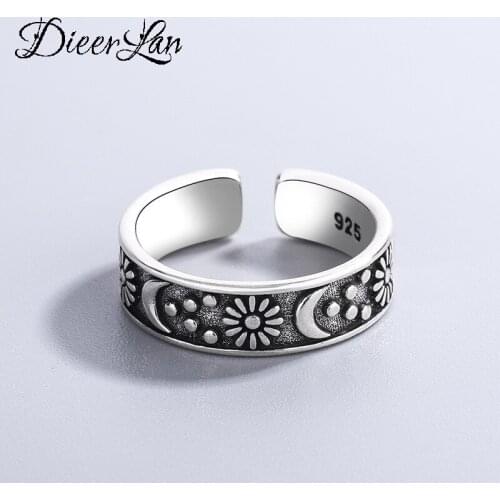 New Korean Charm Moon Sun Rings for Women Female Finger Rings Romantic Birthday Gift For Girlfriend Jewelry