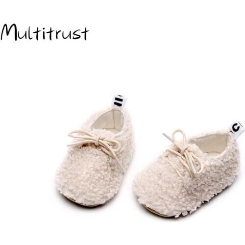 Baby Newborn Faux Fleece Crib Shoes Winter Warm Infant Toddler Crib Shoes Classic Floor Boys Girls Crib Shoes