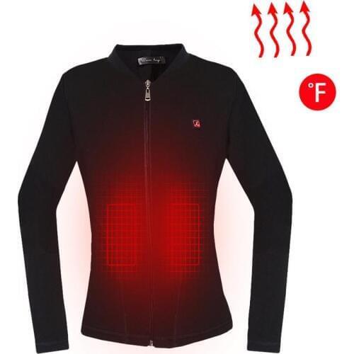 Electric Heating Clothes Heated Shirt USB Heating Vest Intelligent Plus Velvet Jacket Thermal Underwear Top For Women Men