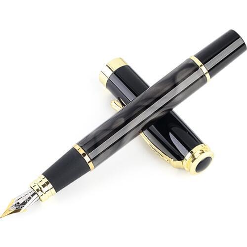 Luxury Metal Iraurita Fountain Pen 0.5mm Fine Nib Grid Pattern Ink Pens Writing Stationery Gifts for School Student Office