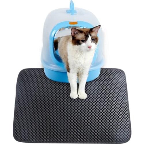 Pet Cat Litter Box Nest Cage 45*30cm Double Layer Anti Splash Cat Litter Mat Bedding Doormat Easy To Clean Scatter Control