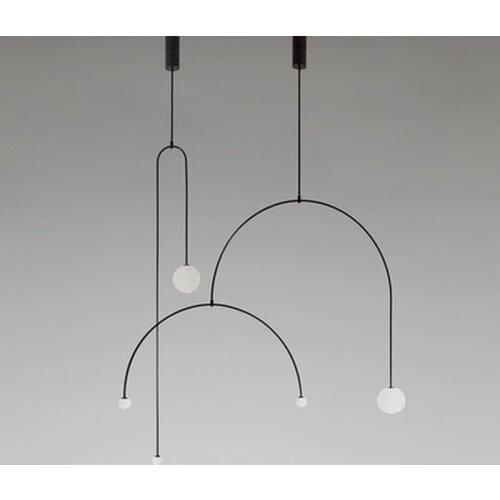Postmodern U-Tube Pendant Lights Indoor Decor Hanging Lighting Fixtures Nordic Industrial Pendant Lamp Restaurant LED luminaires