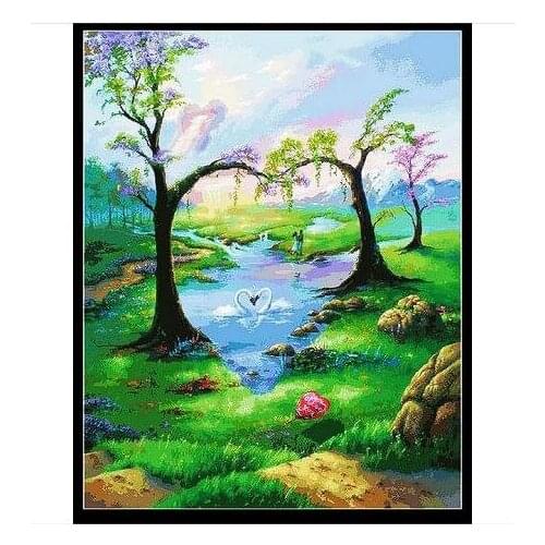 Embroidery Package Hot Sell Best Quality Cross Stitch Seven Heart Tree Grass