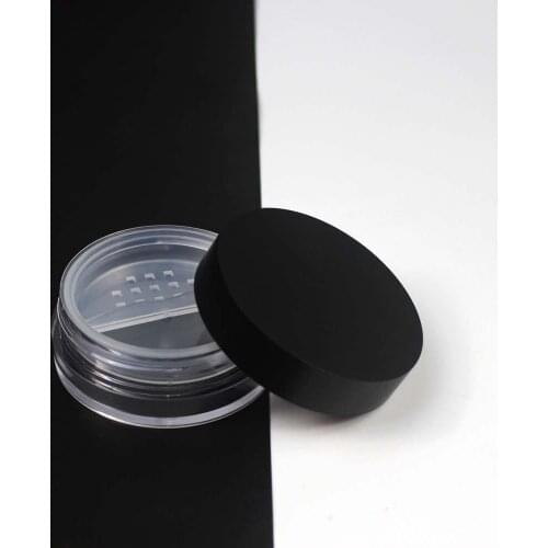 Empty 20g loose powder jar with rotating sifter loose powder container with twist up sifter