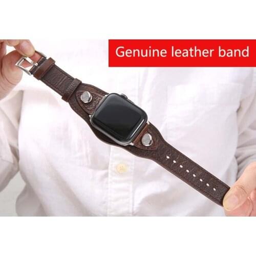New series 6 5 4 40 44mm wristband for apple watch band SE genuine leather strap for iwatch 3 2 1 watchband 38mm 42mm