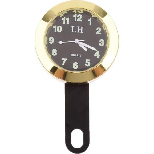 Silver + Black, 7/8inch Handlebar Mount Dial Clock Aluminum Alloy Universal fit for Motorcross Cafe Racer