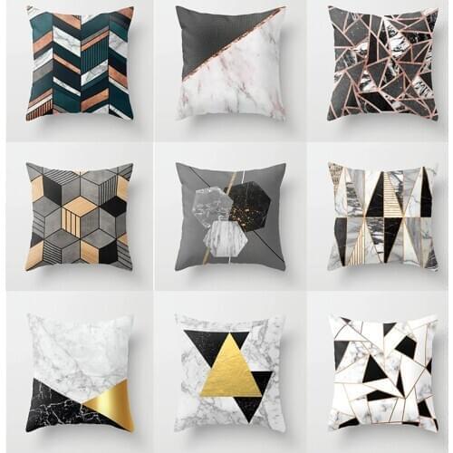Modern Simple Geometric Printing Series Decorative Pillowcase Cushions for Sofa Polyester Pillowcover Decorative