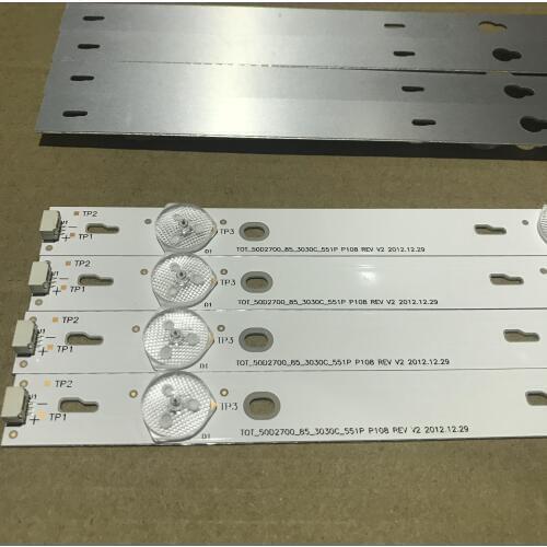 8pieces LED Backlight strip lamp For TCL L50F3800A led strip 4C-LB500T-YH2 TOT-50D2700-8X5-3030C-5S1P