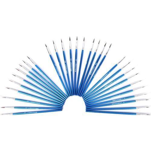 10Pcs/Set Fine Hand-painted Thin Hook Line Pen Blue Baton Drawing Art Pen Paint Brush Art Supplies Nylon Brush Painting Pen
