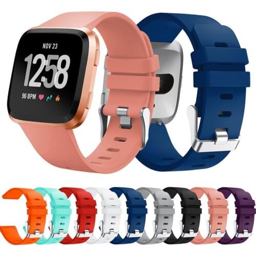 High Quality Soft Durable Silicone Watch Band For Fitbit Versa 2/Versa/Versa Lite Rubber Replacement Strap For Fitbit Versa 2