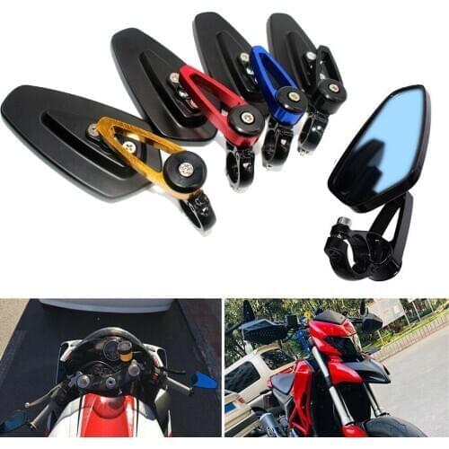 Motorcycle 7/8" Handle Bar End Rear View Mirrors For Kawasaki Ninja Z125 ZZR600 Z650 Z750 Z800 Z900 Z1000 For BMW S1000RR G310R