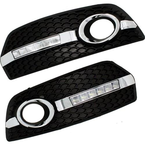 1 pair Car Styling Fog Lamp for AUDI A4 09-12 LED DRL Driving Daytime Running Fog Lamp Light