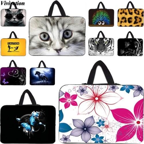 10 17 12 Notebook Case Womam Girls Print Laptop Bag 15 14 Inch Neoprene Case 13 15.6 17.3 11.6 Computer Bag Bolsas For iPad Acer