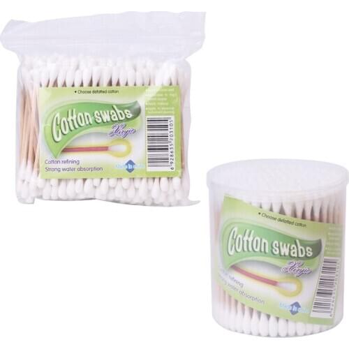 100Pcs 180Pcs Cotton Swab Baby Care Cleaning Makeup Remover Double Head Tip Wood Tools