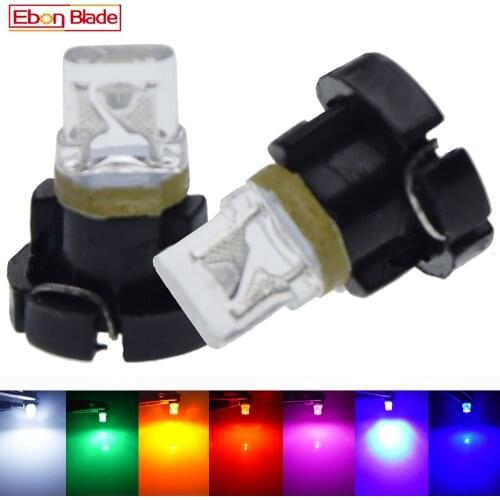 2Pcs 7 Colors T3 LED COB 1SMD 8MM Bulb Interior Light Car Dashboard Warning Speedometer Instrument Lamp Auto Styling RED 12V DC