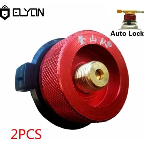 2PCS Camping Stove Switch Tool Adapter Auto-off Converter Long Gas Tanks Conversion Switching Head Propane Refill Adapter