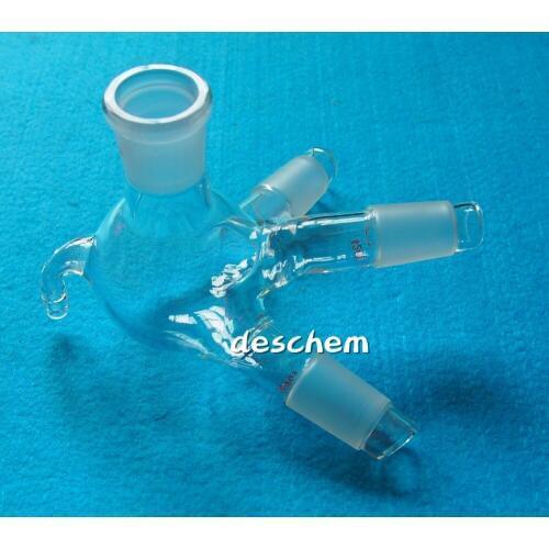 24/29,Glass Distillation Receiver Cow Shpae,Lab Chemistry Glassware