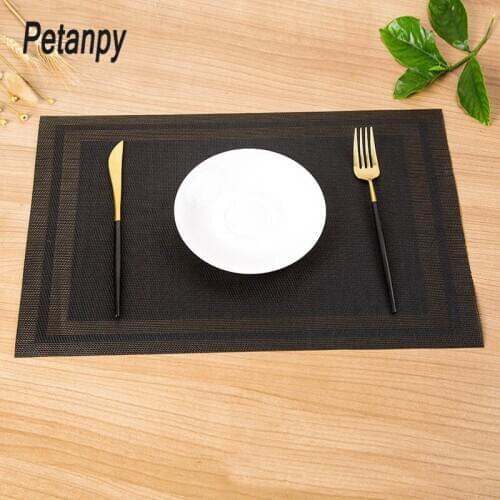 4pcs/lot Europe Style Placemat Non-slip waterproof Decoration mat Heat-Resistant Tablemat Dishes Coaster Tableware Mat For Table