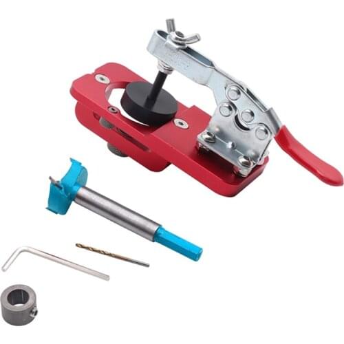 69HF Hinge Hole Opener 35mm Doweling Jig Kit Joinery Boring Hole Drill Guide Tools