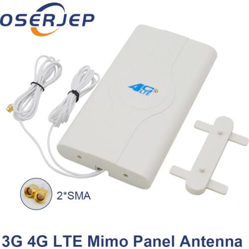 700~2600mhz 88dbi 3g 4g Lte Antenna Mobile Antenna 2X CRC9/TS9/SMA Male Connector Mimo Panel Antenna+2 Meters Cable For Router