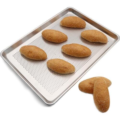 Aluminum Perforated Half Sheet Pan For Baking Half Size Bakery Sheet Tray Roll Stores Metal Medium Bakeware 13x18 inches