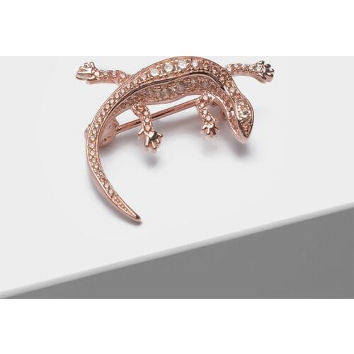 Amorita boutique Stylish lizard pin glitter animal brooch