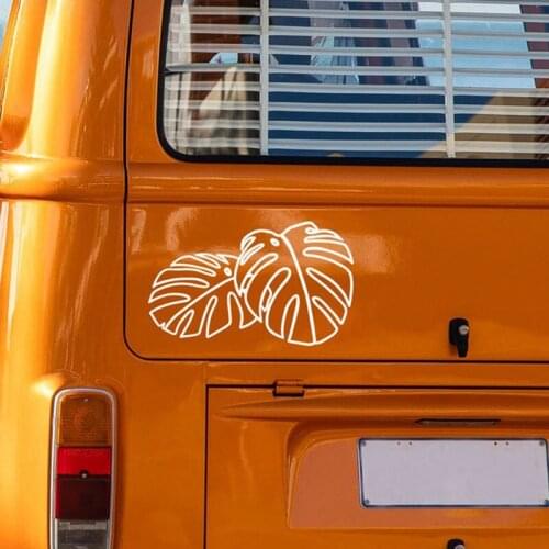 Black/Sliver Monstera Plant Car Sticker Small/Big Size Removable Waterproof Window Body Decal CL956