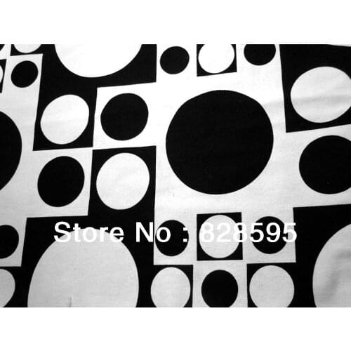 DA01 Black White Dot Cotton Canvas Blend Sofa/ Cushion Cover Fabric ( 1 yard )