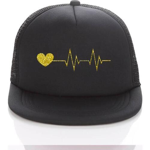 Kids Summer Sun hats Custom printing Your logo Vinyl Heart Adult baseball Net Caps Child Sun Cap Women Truckers Printing Name