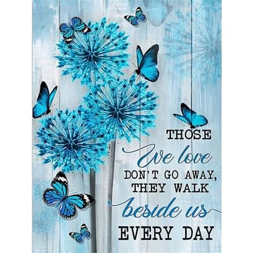 GATYZTORY Blue Dandelion Flower Painting By Numbers For Adults DIY Oil Paint Kits Drawing On Canvas Wall Art Pictures