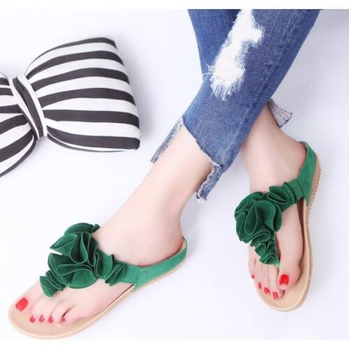 Summer Shoes Woman Beach Flip Flops Bohemia Style Female Home Outside Flat Slippers Slip On Ladies Fashion Slides SH022102