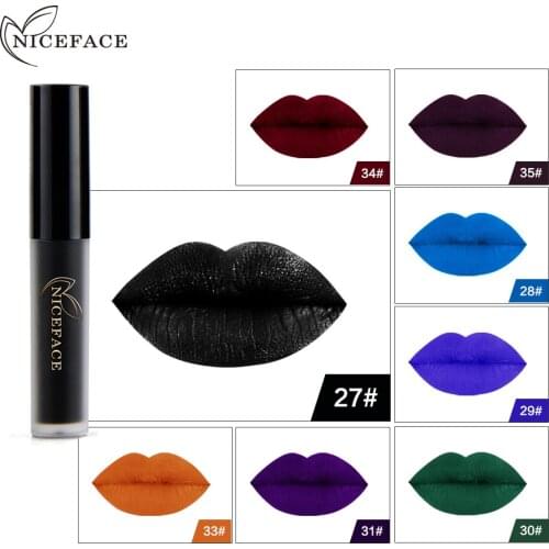 9 Color Halloween Special Scary Color Matte Lipstick Waterproof Liquid Lipstick Long Lasting Easy To Wear Lips Makeup Lip Gloss