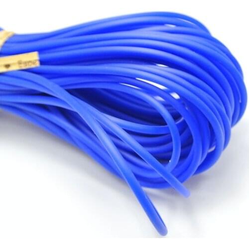 10 Meter Royal Blue 2mm Soft Hollow Rubber Tubing Jewelry Cord Cover Memory Wire