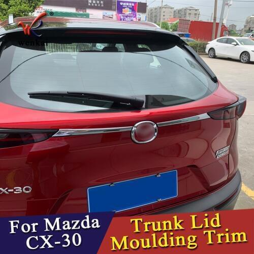 ABS Chrome Rear Tail Trunk Lid Moulding Cover Trim For Mazda CX-30 Car Accessories